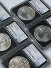 2017 Silver Eagle 1oz-NGC MS70 Early Releases Black, Lot Of 5, Consecutive #’s*