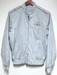 vtg JVC VideoMovie VHS-C Windbreaker SMALL 80s Cafe Racer Jacket Camera Tape men - Picture 1 of 9
