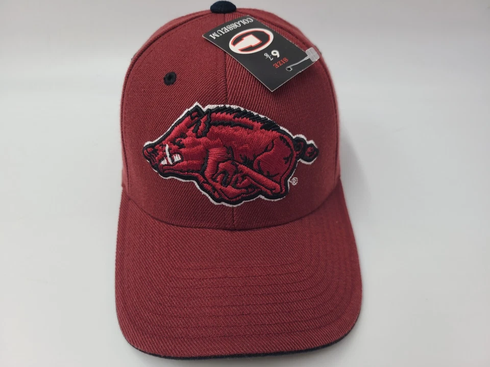 Vintage University of Arkansas Razorbacks Colosseum Fitted 6 7/8 Hat Cap NCAA - Image 1 of 4
