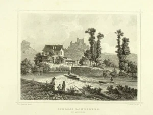 LANDSBERG DAS SCHLOSS BEI MEININGEN1 originale acciaio di Foltz n. Rohbock 1870 - Foto 1 di 3