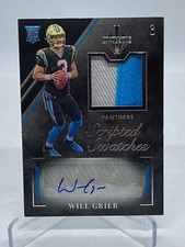 2019 Majestic Will Grier 2 Color PATCH Auto Rookie Card #d /49 RC PATRIOTS