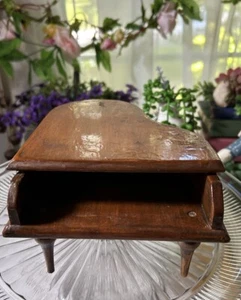 Antique CUENDET SWITZERLAND MUSIC BOX Grand Piano Jewelry Box Handmade EUC - Picture 1 of 10