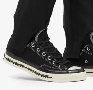 Fragment Design x MONCLER x Converse Chuck 70 Low “Black” - Men’s Size 9.5 - Picture 1 of 20