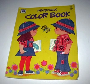 RARE Vintage Whitman Preschool Color Book 1971 Alphabet Coloring Book Uncolored - Picture 1 of 5