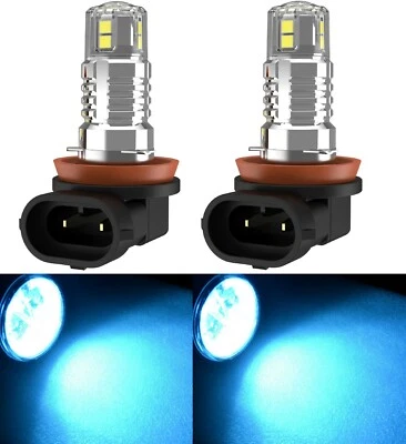 LED 20W H11 Icy Blue 8000K Two Bulbs Fog Light Replacement Upgrade Show Lamp EO - Image 1 of 4