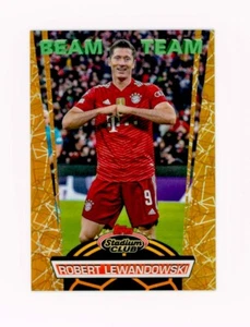 2021 Robert Lewandowski Topps Stadium Club Chrome Beam Team Gold Refractor 23/50 - Picture 1 of 3