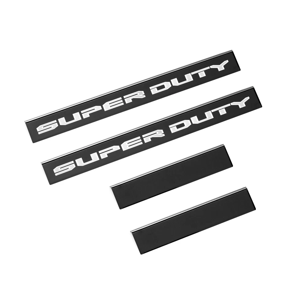 Putco 95148BPFD Super Duty Logo Black Door Sill Plates Kit Foto 1 de 2