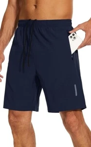 Men's Running Workout Shorts Lightweight Quick Dry Mens Athletic 7" Train L Size - Picture 1 of 5