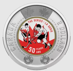 2022 Canada Toonie Summit Series Hockey 50th anniv $2  from roll - in stock - Picture 1 of 4