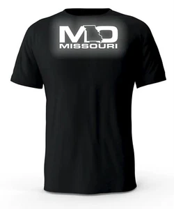 Missouri MO State Reflective Logo Black T-Shirt - Picture 1 of 3