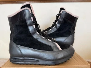 Adidas Boots Womens UK 6 Black Pink Fur Lining - Picture 1 of 18