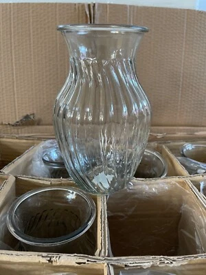 Vaso de vidro Burton + Burton 8" em forma de redemoinho de gengibre transparente pacote com 10 - Imagem 1 de 4