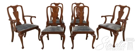 L59160EC: Set of 6 HENKEL HARRIS Model 101 Cherry Dining Room Chairs Cover