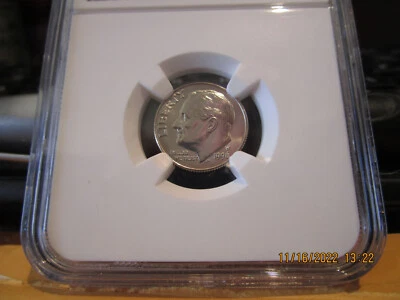 1996 W Clad  Roosevelt Dime   Mint State +++++ 66 - Image 1 of 4