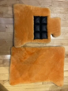 Rolls Royce Wraith/Dawn Lambswool Mats Mandarin Orange Front Section Only - Picture 1 of 5