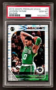 2019 HOOPS PREMIUM STOCK BASKETBALL CARD #6 JAYSON TATUM PSA 10 PULSAR CELTICS - Picture 1 of 5