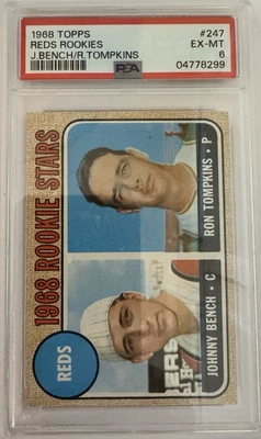 1968 Topps Set Break Johnny Bench PSA 6 #247 Rookie Combine Shipping - Image 1 of 2