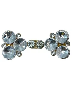 Gancio Alamaro Gioiello Metallo Oro Strass Argento 6,5x3 Cm 080203.G - Imagen 1 de 3