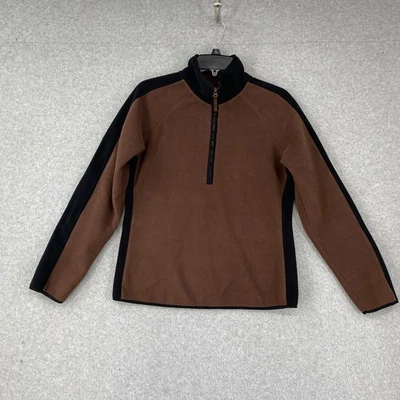 Chaqueta Pullover Polar G Factor Mujer Marrón Negro 1/4 Cremallera Talla M Foto 1 de 4