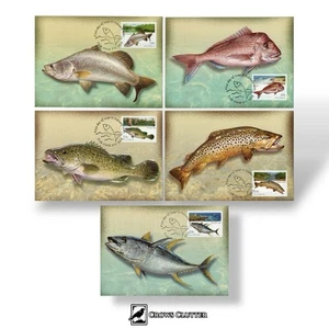 2003 Australia Fishing Maxi Cards Set of (5) Maximum Cards - Bild 1 von 1