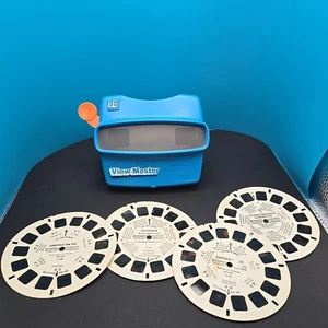 Visor 3D View Master 1998 vintage azul clásico Viewmaster juguete visor de diapositivas - Imagen 1 de 10