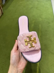 Tory Burch Everly Slides, Pink - Picture 1 of 5