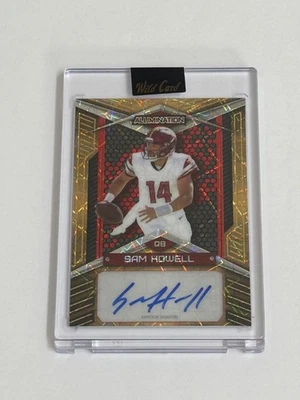 2022 Wild Card Sam Howell ALUMINATION GOLD LAZER BOARD /8 AUTOGRAPH - Image 1 of 2