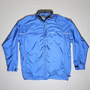 Vintage Nike Windbreaker Jacket Men’s L Blue Full Zip 90s Y2K Swoosh EUC - Picture 1 of 8