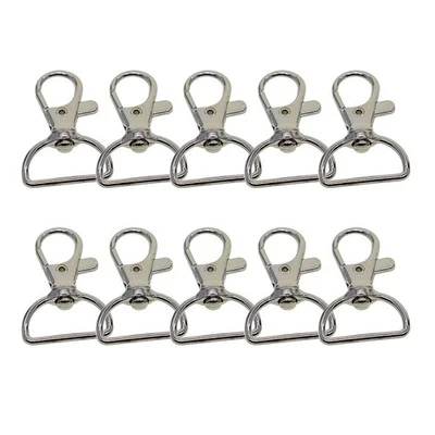 10 Pcs Swivel Trigger Clips Snap Hook Lobster Clasps Keychains Bag D Ring 20mm - Image 1 of 4