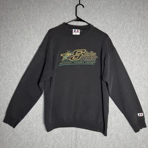 Maglione sportivo vintage Dallas Stars logo nero grafica pesante taglia media - Foto 1 di 6