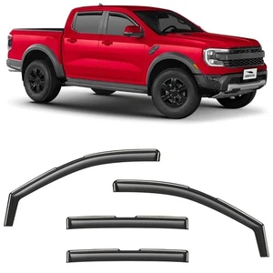 Protectores de lluvia extra duraderos en canal para Ford Ranger 2024-2025 SuperCrew, ventana - Imagen 1 de 8