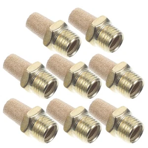 8 Pcs Air Pneumatic Mufflers Solenoid Valve Long Head Motorcycle Exhausts Pipe - Picture 1 of 12