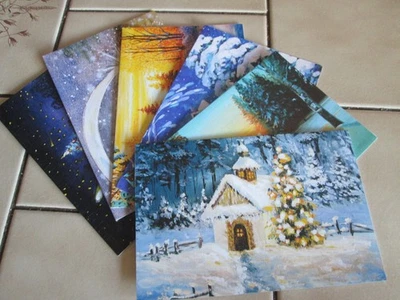 Weihnachtskarten 6er Set Doppelkarten mit Umschlag (ohne Innentext) - Bild 1 von 3