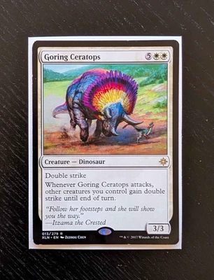 GORING CERATOPS Rare Ixalan Lightly Played Magic: The Gathering - Image 1 of 2