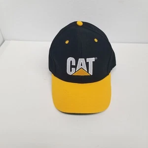 Vintage CAT Caterpillar Black & Yellow Snapback Hat, NOS - Picture 1 of 5