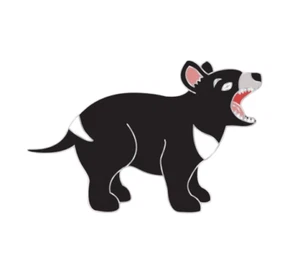 333674 TASMANIAN DEVIL AUSTRALIAN GEOGRAPHIC ENDANGERED SPECIES LAPEL PIN BADGE - Picture 1 of 1