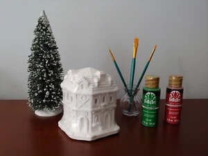 California Creations DRESS SHOP # 97423 Ready To Paint 5" Plaster Christmas NEW - Picture 1 of 11