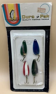 Vintage 1975 Dura Pak No. 3001 Delta Spoon Fishing Lures Japan - Picture 1 of 2