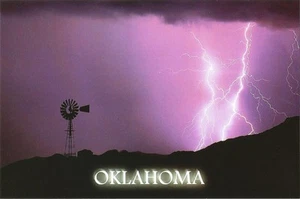 Postcard Oklahoma OK Thunderstorm Lightning Unused MINT - Picture 1 of 1