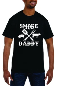 Smoke Daddy Funny Bbq T-Shirt Kitchen Grilling Smoking Meat Father's Day - Picture 1 of 2