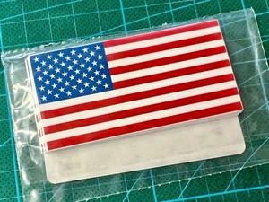Menge 10 Stck. Panduit US Flagge Helm Aufkleber, Vinyl Aufkleber, Etikett, USA, 1,5 Zoll x 3 Zoll - Bild 1 von 3