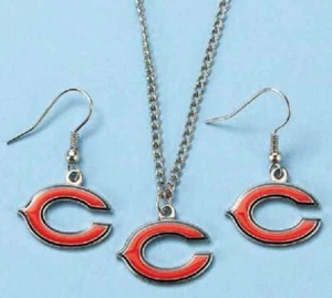 NEW CHICAGO BEARS EARRING AND PENDANT SET - GREAT STOCKING STUFFER GIFT! - Bild 1 von 2