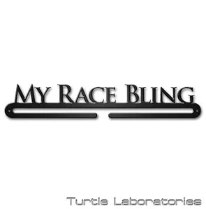 18" Wide My Race Bling Marathon 5k 10k Medal Hanger Athletic Metal Art Running - Picture 1 of 1