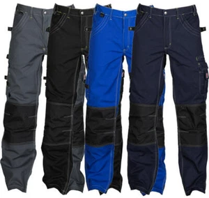 PANTALONE LAVORO MULTITASCHE PAYPER VIKING CANVAS POLIESTERE COTONE UOMO - Picture 1 of 5