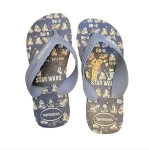 Havaianas Boy's Grey Star Wars Flip Flops Size 2Y - Picture 1 of 5