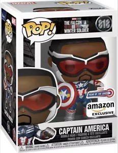 FUNKO POP FALCON SOLDADO DE INVIERNO CAPITÁN AMÉRICA 818 AMAZON EXCLUSIVO AÑO ESCUDO - Imagen 1 de 2