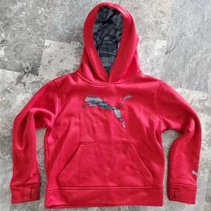 jacket kids hoodie PUMA dry fit red Youth 6 - Picture 1 of 3