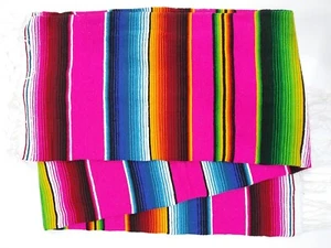 Artisan Falsa Mexican Blanket Saltillo Serape Yoga Throw Made in Mexico X-Large - Picture 1 of 52