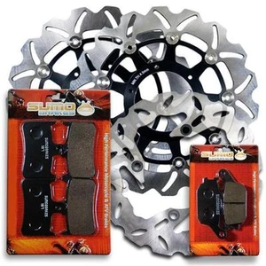 Rotor de disco de freno delantero + trasero Honda + pastillas CB 900 F 919 Hornet [2002-2007] NUEVO - Imagen 1 de 6