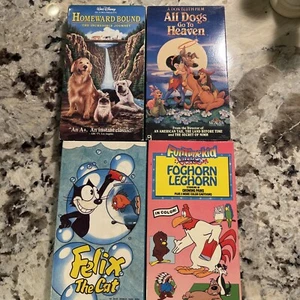 Childrens VHS Lot - Foghorn Leghorn, Felix The Cat, Homeward Bound, All Dogs - Picture 1 of 6